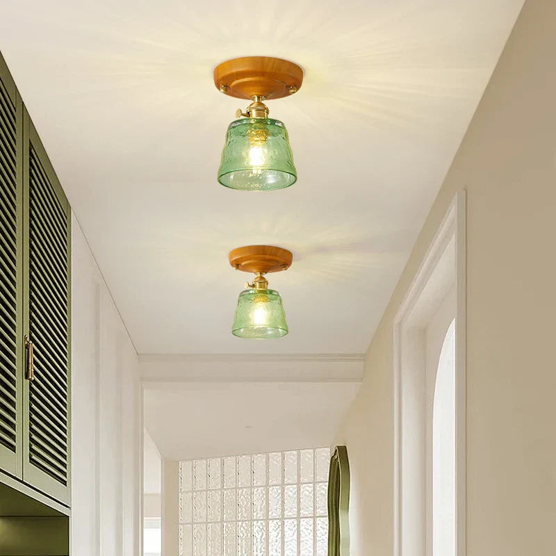 DecorBites™ Brass Glass Ceiling Lamp Modern LED Light Fixture - Elegant Home Decor