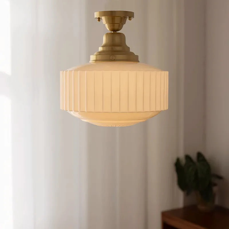 DecorBites™ Brass Glass Pendant Lights LED E27 Gold Lustre Ceiling Lamp