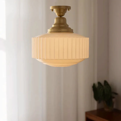 DecorBites™ Brass Glass Pendant Lights LED E27 Gold Lustre Ceiling Lamp