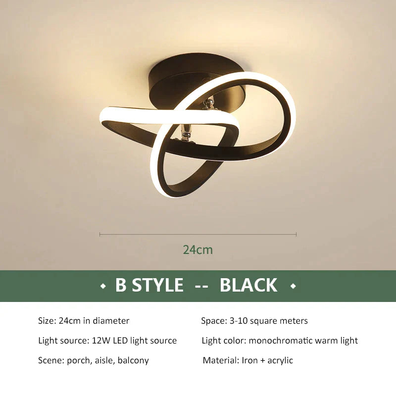 Decorbites™ Lámpara de Techo LED Moderna de Araña para Dormitorio, Decoración Interior, Iluminación de Montaje Superficial