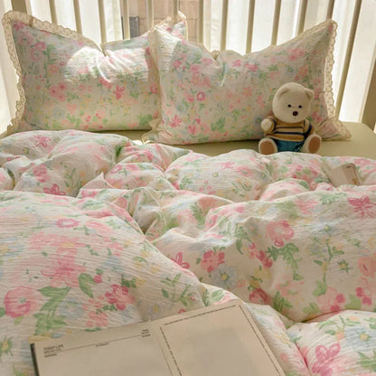 DecorBites™ Lace Romantic Comforter Set - Full Twin Double Size Bed Linens