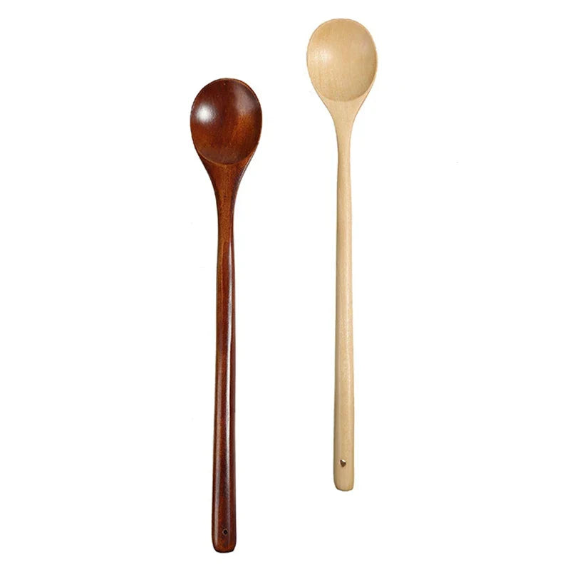 DecorBites™ Japanese Style Wooden Spoon for Mixing Rice Salad Kitchen Tableware