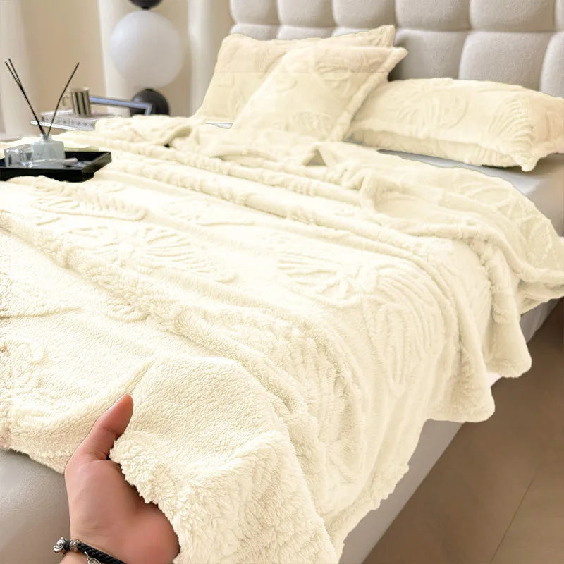 Decorbites™ Luxus-Chiffon-Schmetterlings-Jacquard-Pläd: Weiches & Gemütliches Decke für Sofa oder Bett