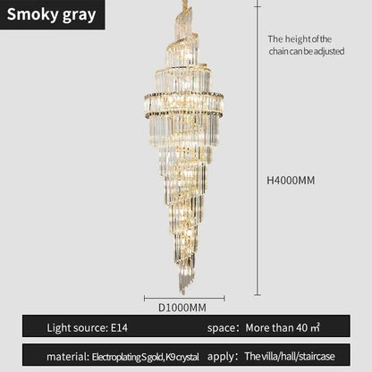 DecorBites™ K9 Deluxe Crystal Pendant Chandelier: Dazzling LED Ceiling Light for Modern Elegance