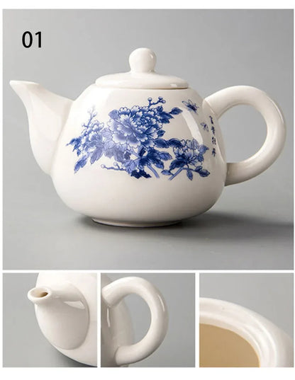 DecorBites™ Dehua Clay Kung Fu Tea Set Teapot Gaiwan Samovar Coffeeware Teaware Bar