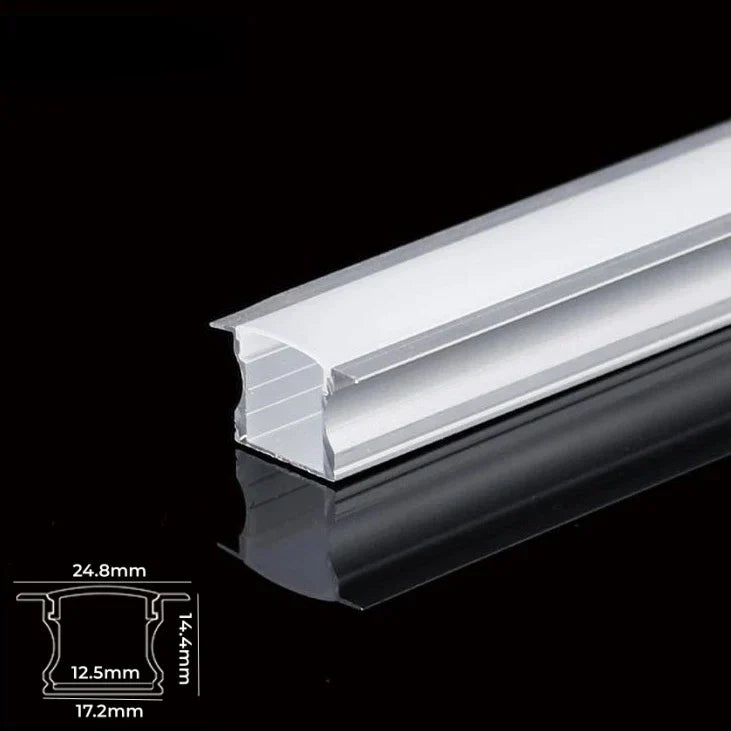 DecorBites™ LED Aluminum Profiles Corner Channel with Transparent/Milky Diffuser for Strip Lights