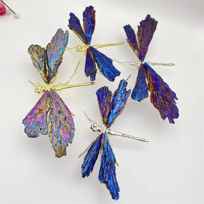 DecorBites™ Crystal Dragonfly Handmade Natural Crystal Decorative Figurines