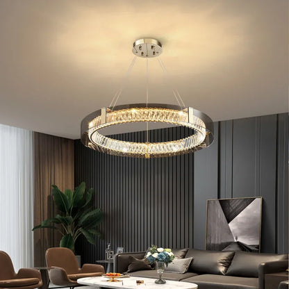 DecorBites™ LED Gold Crystal Glass Ceiling Chandelier for Living Room Bedroom Kitchen