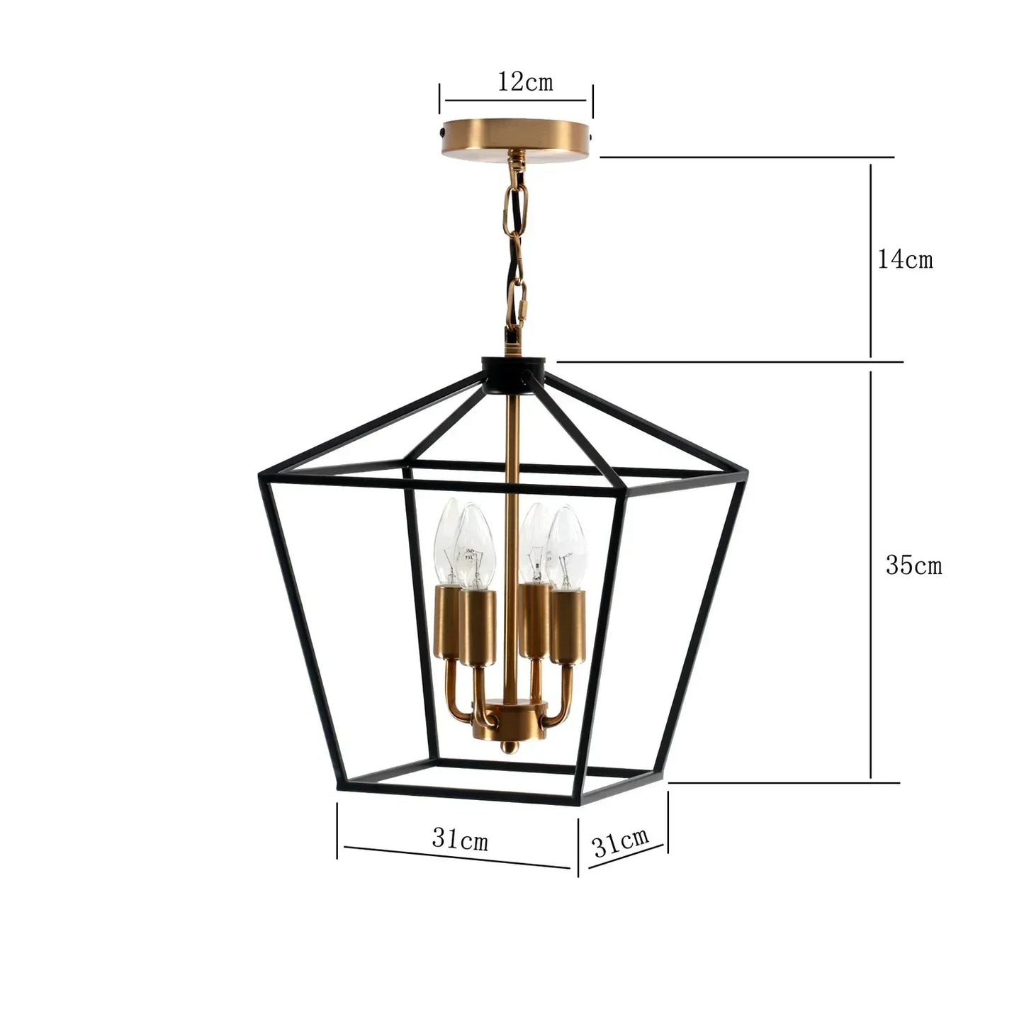DecorBites™ Country Style Iron LED Chandelier for Home Lighting