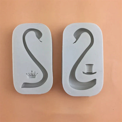 ديكوربايتس™ قالب كيك ثلاثي الأبعاد على شكل أجنحة على شكل رقبة بجعة من السيليكون - إكسسوارات المطبخ