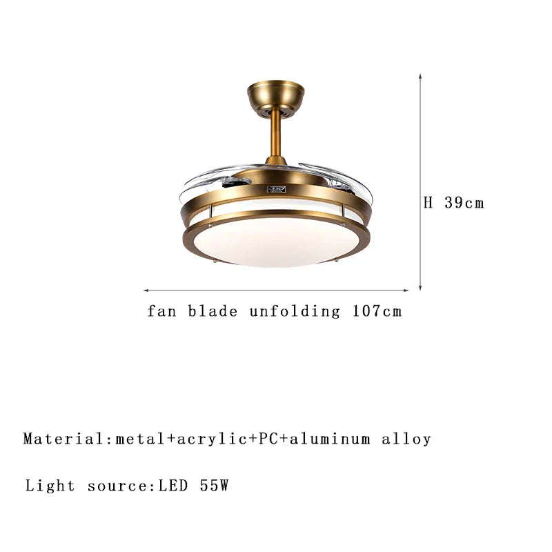 DecorBites™ 55W Bronze Ceiling Fan Light with Remote Control and Reversible Blades