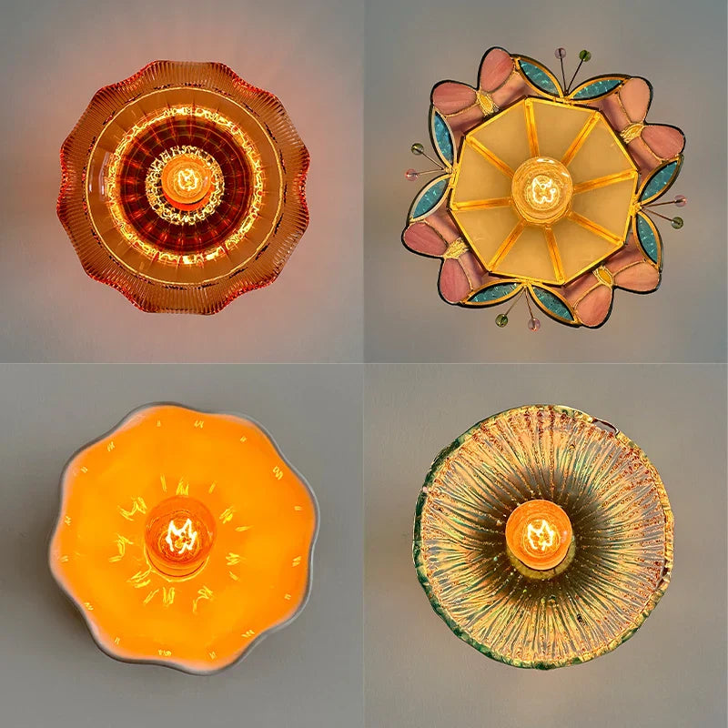 DecorBites™ Colorful Glass LED Ceiling Lamp Modern Style Light Fixture