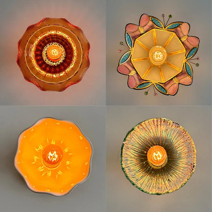 DecorBites™ Colorful Glass LED Ceiling Lamp Modern Style Light Fixture