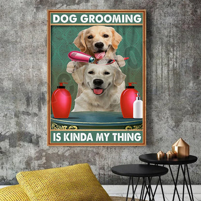 DecorBites™ Dog Grooming Poster: Funny Dog Grooming Gifts for Dog Moms