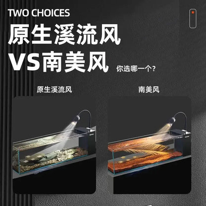 DecorBites™ Betta Fish Tank, Acrylic Aquarium Bowl with Top Filtration System