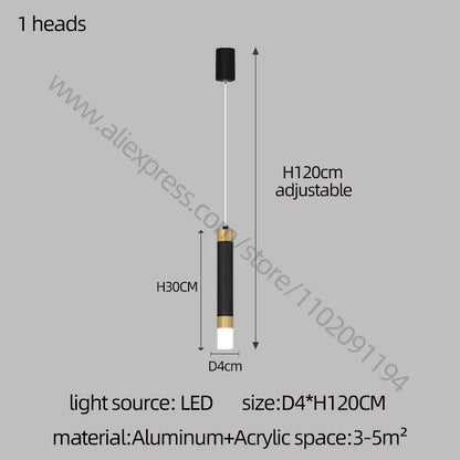 DecorBites™ LED Chandelier: Modern Nordic Acrylic Luxury Lighting for Home Decor