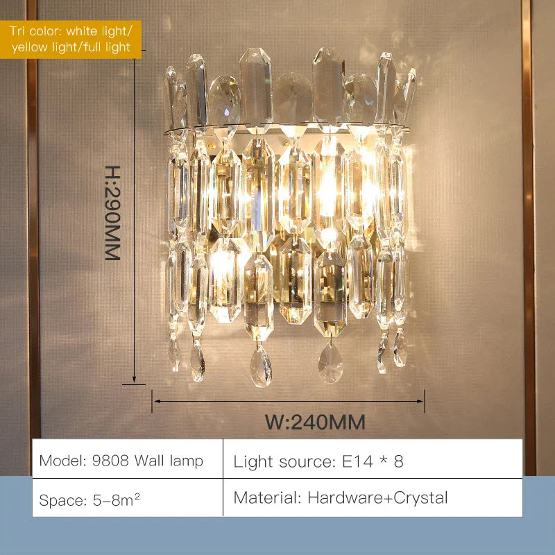 DecorBites™ Crystal Chandelier: Luxe LED Living Room Decoration
