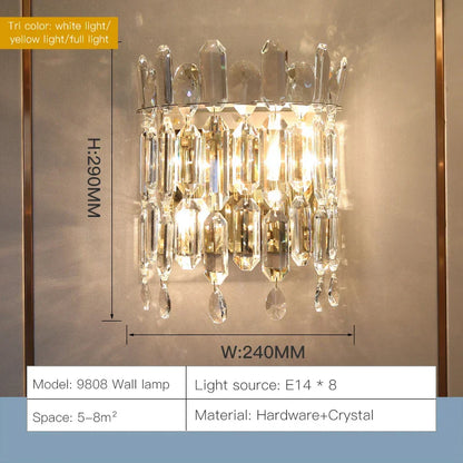DecorBites™ Crystal Chandelier: Luxe LED Living Room Decoration