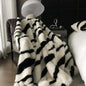 Decobites Faux Fox Fur Luxury Blanket for Bed & Sofa - Premium Plush & Warm Weighted Throw