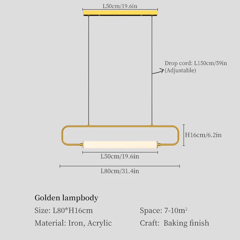 Lámpara colgante LED DecorBites™ para comedor, sala de estar y restaurante