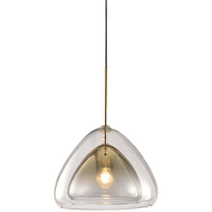 DecorBites™ Gradient Glass Pendant Lamps: Luxury LED Chandeliers for Bedroom and Restaurant
