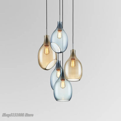DecorBites™ Glass Pendant Lights: Modern Wine Bottle Lamps for Living Room, Bedroom, Kitchen
