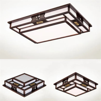 ديكوربايتس™ مصباح سقف LED من الخشب الصلب على الطراز العتيق لغرفة المعيشة وغرفة النوم والدراسة