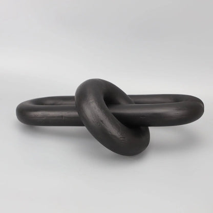 Adorno de resina geométrica negra DecorBites™ Anillo decorativo Figura para el hogar