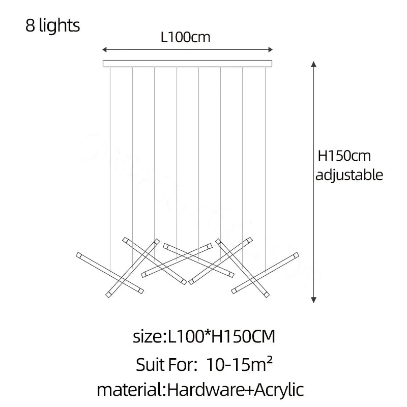 DecorBites™ LED Chandelier: Luxury Indoor Lighting for Living Room, Hall, Staircase