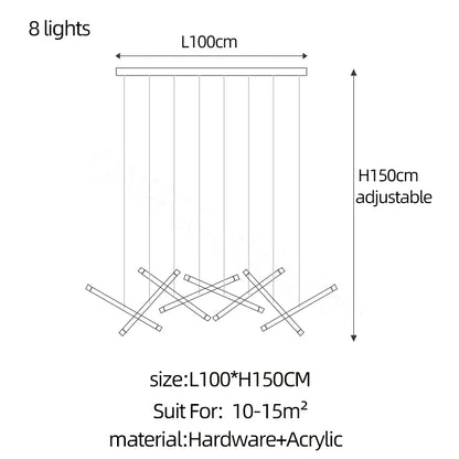 DecorBites™ LED Chandelier: Luxury Indoor Lighting for Living Room, Hall, Staircase