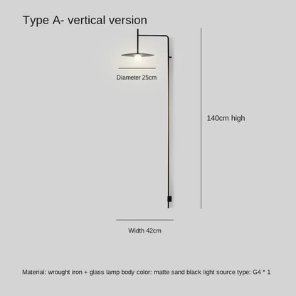 DecorBites™ Black Iron LED Long Wall Lamp for Living Room, Bedroom, Corridor - Nordic Style