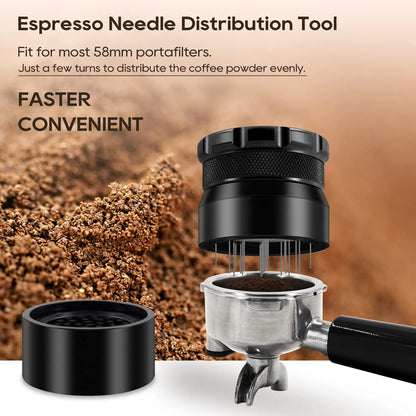 DecorBites™ Coffee Needle Block Distributor 51/53/58mm Espresso Stirrer Leveler Tool