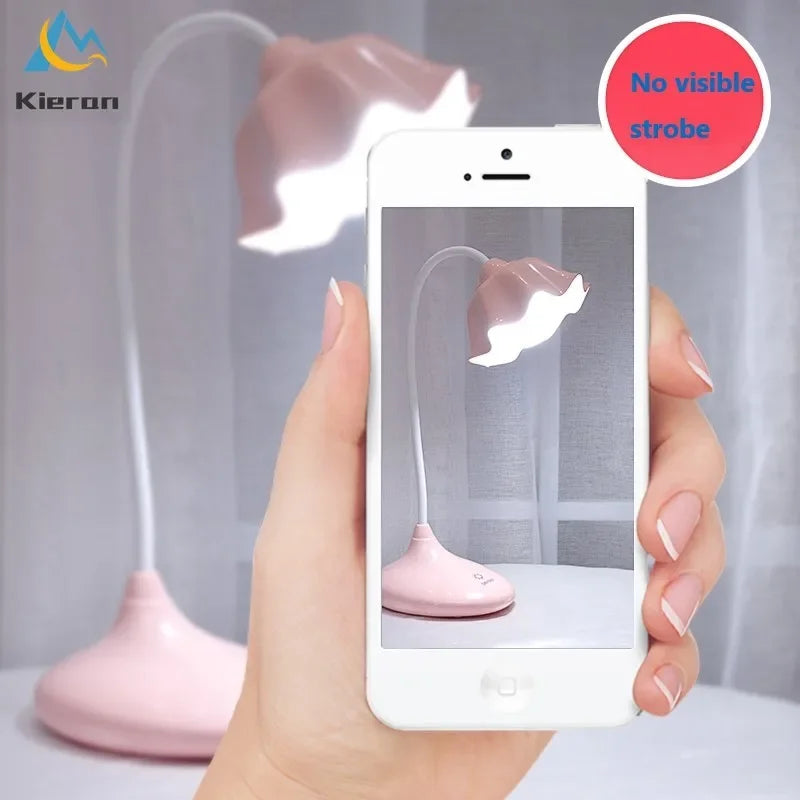 Lámpara de pie Lotus de DecorBites™: Lámpara de escritorio LED moderna para dormitorio, estudio o sala de estar