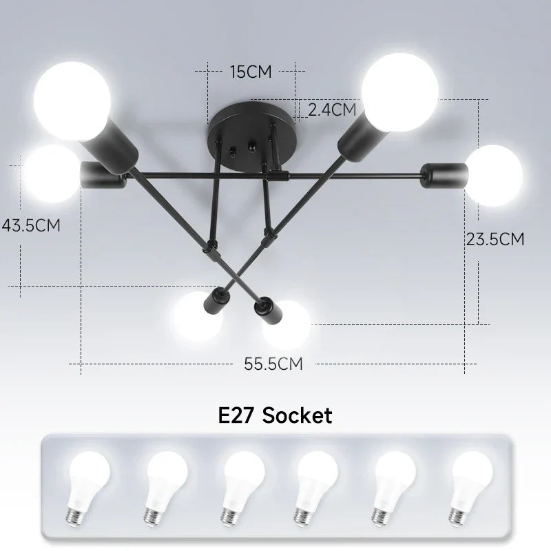 Lámpara colgante de techo LED DecorBites™ para cocina, sala de estar y decoración del hogar