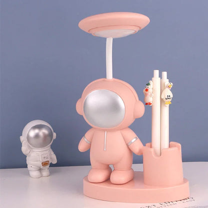 DecorBites™ Astronaut Study Desk Lamp with Pencil Sharpener - Cute, Flexible & Color Adjustable