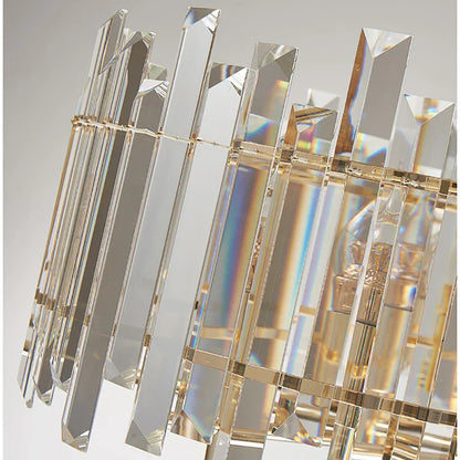 DecorBites™ Crystal Round Chandelier Gold LED Modern Lustres for Living Room