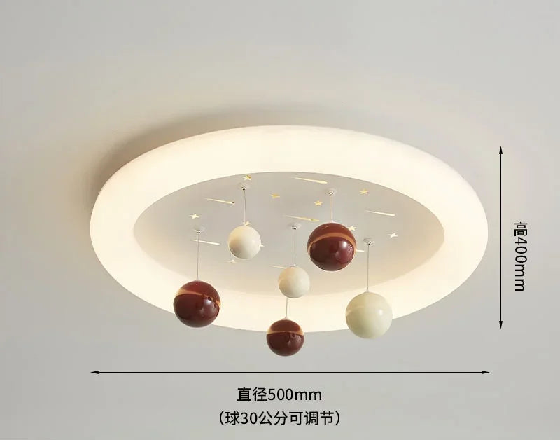 Lámpara de Araña en la Nube para Niños Decorbites™ para la Habitación de los Niños, Espectro Completo, para Niños y Niñas, Estilo Crema