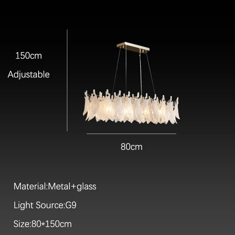 DecorBites™ Cloud Mist Glass Chandelier with G9 Light Source - Luxury Home Decoration