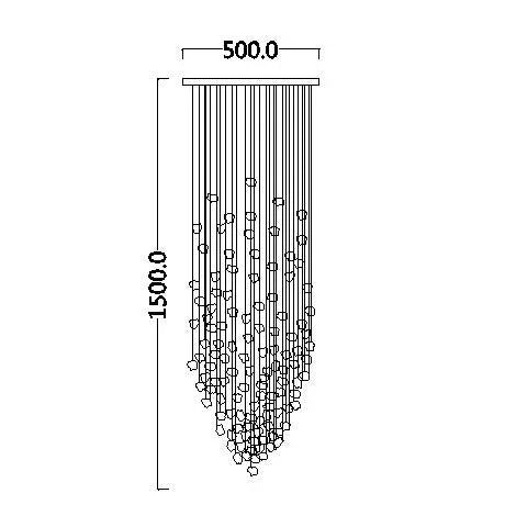 DecorBites™ Crystal Chandelier: Modern Staircase LED Lighting for Hallway & Lobby