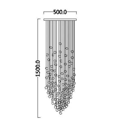 DecorBites™ Crystal Chandelier: Modern Staircase LED Lighting for Hallway & Lobby