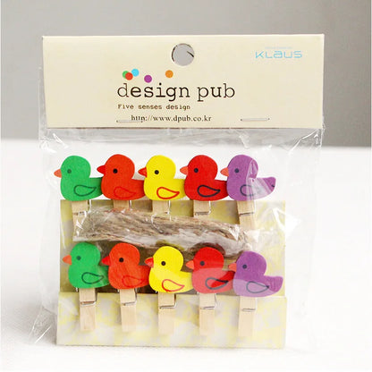 مشابك خشبية صغيرة من DecorBites™، 50 قطعة، لتزيين الصور والحرف اليدوية، مشابك غسيل صغيرة مقاس 25 مم