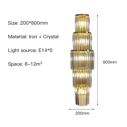 Aplique de pared nórdico de cristal DecorBites™ Decoración moderna y lujosa para el hogar