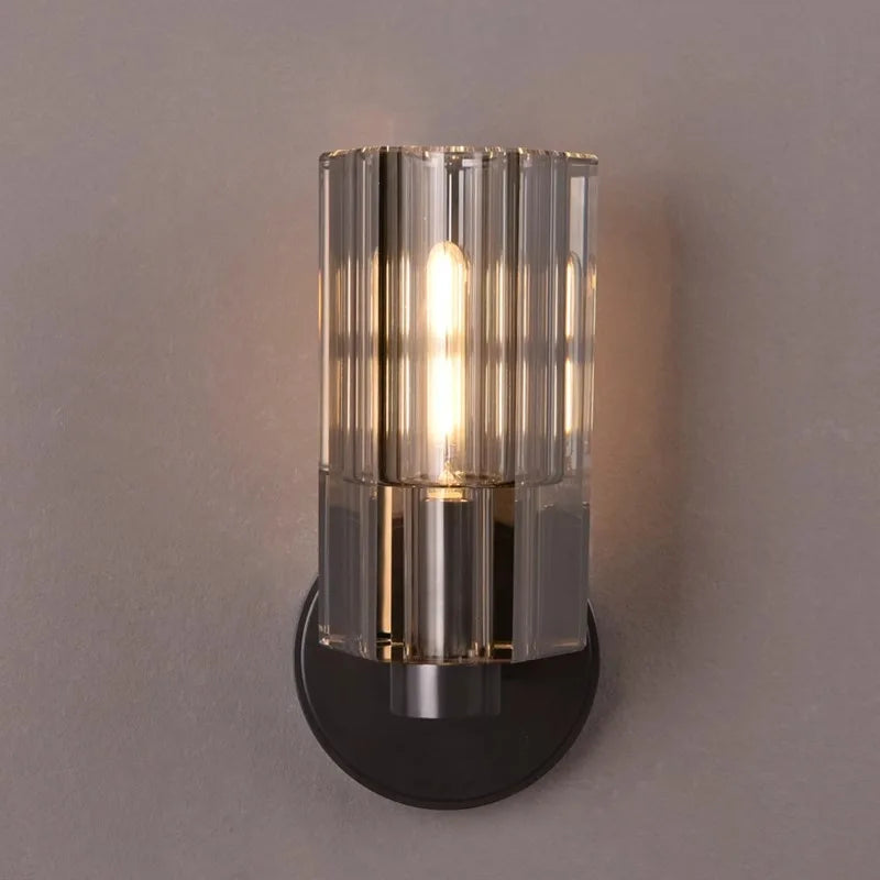 DecorBites™ Crystal Wall Lamp: Luxe Bronze Black Copper Sconce Light Fixture