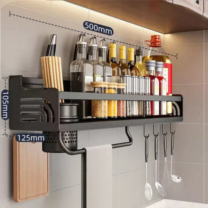 Organizador de cocina de doble capa DecorBites™ con estante para especias de pared