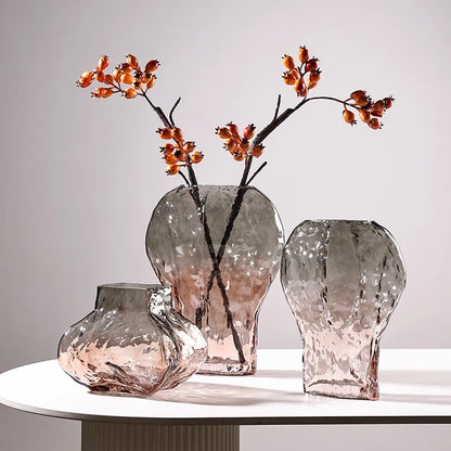 DecorBites™ Golden Geometric Glass Vase Hydroponics Terrarium Home Decoration Accessories