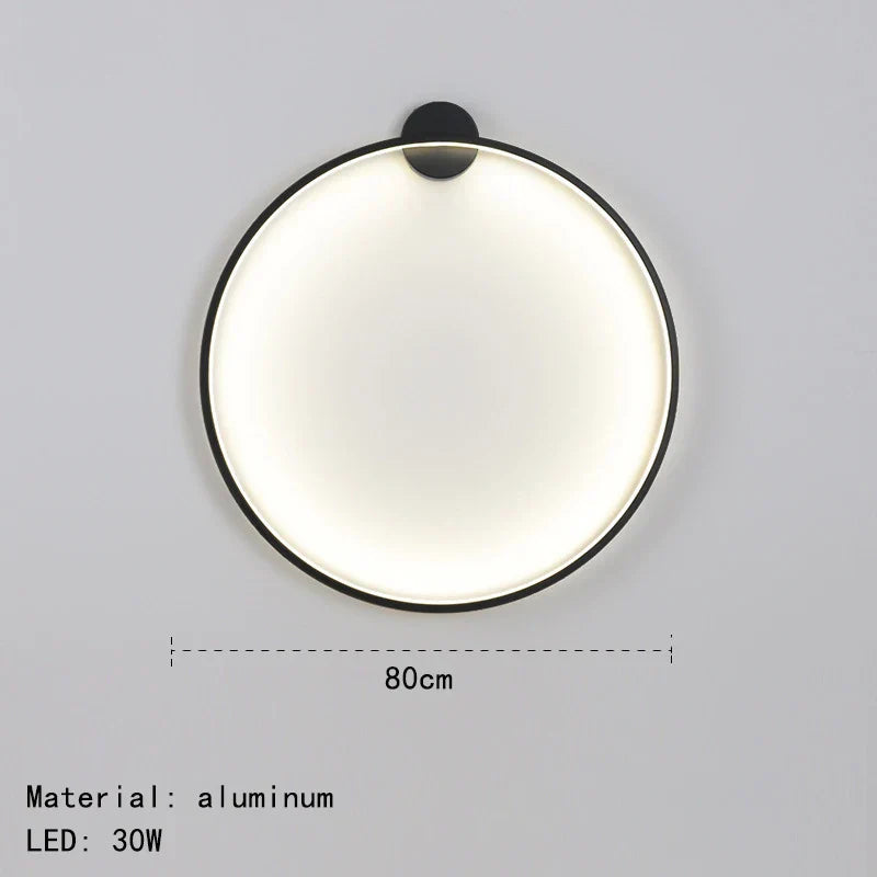 Decorbites™ Anillo Dorado Negro LED Luz de Pared para Salón Dormitorio Lámpara de Pared