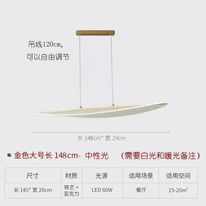 DecorBites™ LED Chandelier: Nordic Long Curve Pendant Light for Home Office Dining Decor