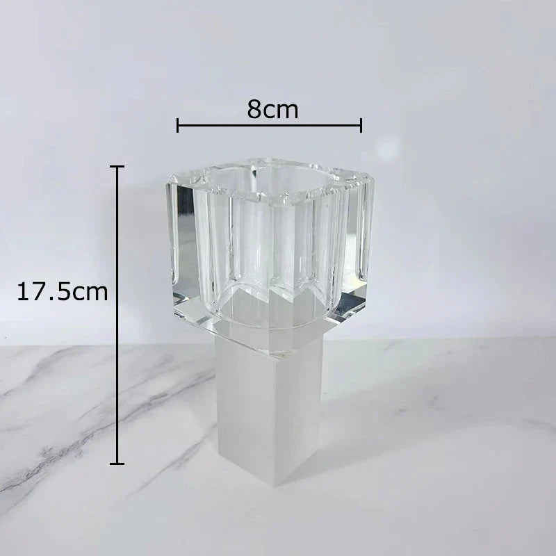 Jarrón de cristal DecorBites™ con flores artificiales, decoración moderna para el hogar