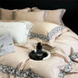 Decobites Silky Eucalyptus Fiber Bedding Set with Wide Lace Edge