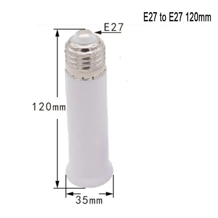 DecorBites™ E27 to E27 Socket Extender Medium Base Lamp Adapter